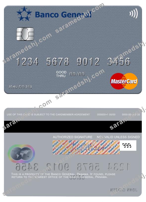 Panama Banco General mastercard